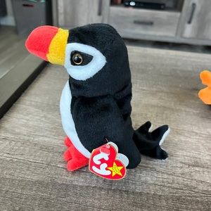 Mint Rare Retired 1997 TY Puffer the Puffin Beanie Baby 4181 LOOK @ Tag Errors